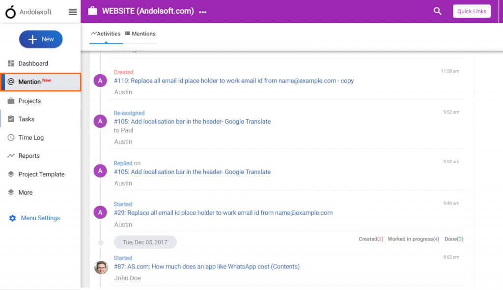 You can access all @mentions from one central listing page and respond ...